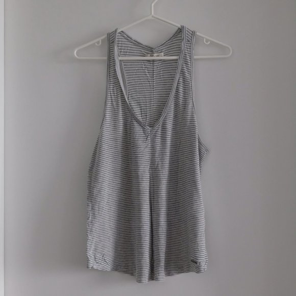 Abercrombie & Fitch Tops - SOLD Abercrombie and Fitch V-Neck Racerback Stripe Tank Top